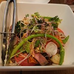 MICKS TASTE - ローストビーフと揚げ野菜のサラダ　バルサミコ仕立て
                        (2019.5月)
