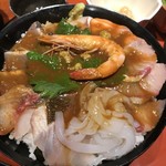 Nihon Ryouri Teraoka - 海鮮丼＋みそだれ