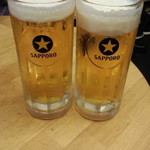 よね屋 - 生ビール（400円）×２