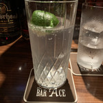 the BAR ACE - R1.7  ウォッカトニック・新人君の記念すべき1杯を。