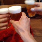 祇園もりわき - 生ビールで乾杯!!