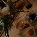 カクテルバー しろ - 正月らしいおつまみを出していただきました！