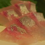 酒菜坊 橋蔵 - かんぱち刺　ズームアップ