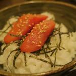 酒菜坊 橋蔵 - だし茶漬け＜明太子＞　ズームアップ