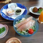 松葉温泉 滝の湯 - 生ハムのサラダ