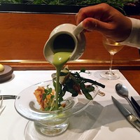 レストラン マノワ - 枝豆の冷たいポタージュをかけて