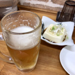 匠味 - 飲み物セット(生ビール、冷奴)