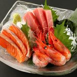 ～おでんと酒～ 傳八 - 刺身3点盛り合わせ