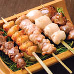 ～おでんと酒～ 傳八 - 八助の朝〆地鶏焼き鳥5本盛り合わせ