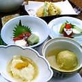 京都嵐山温泉　渡月亭 - 湯葉、お刺身、天ぷら