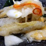 焼鳥・元気 - これは、オーダーしないと駄目でしょうって事でオーダーしました。 いい感じで漬かっていましたよ。 海老星人にとってたまらない一品でした。 これは、次回もアリな一品ですね。