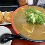 極楽うどん TKU - おいしいカレーうどん（￥800） ・とり天（2個）（サービス券）