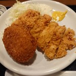 Sumibiyaki Tori Kushi Hacchin - コロチキ定食〈横浜コロッケ、チキンカツ〉