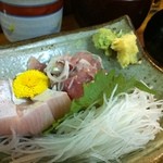 食事処 熱海 祇園 - カンパチ、鯵のなめろう。