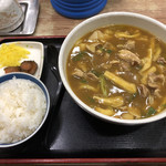 Chitose - カレーうどん500円、ご飯（小）150円なり