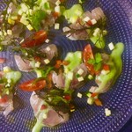 Kukkin - 玄海産鯵のカルパッチョ 彩り野菜とミントのソース