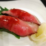 米沢牛黄木 金剛閣 焼肉 黄木 - /米沢牛の握り寿司2貫