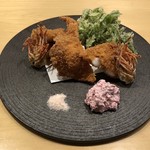 旬菜 おぐら家 - 足赤海老のサクサク揚げ