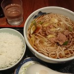 生そば 天龍  - 肉南ばんそば   850円