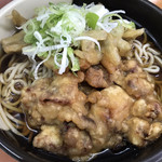 六文そば - げそ天、ごぼう天、蕎麦大盛
