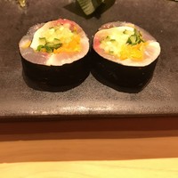 不動前 すし 岩澤 - ★8鯵とたくあんの海苔巻き
