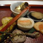 一品目：肝煮(八寸)