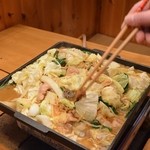 炭火焼肉　えんや 本店 - じょじょに煮えてきました。もう待ちきれない(+o+)