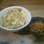 ミルクワンタン 鳥藤 - 納豆炒飯