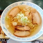 麺処 若武者 弐號店 大正浪漫 ラーメン 名物温泉ぶためし みどり湯食堂 - 力強い山塩ラーメンです。