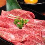 Grilled red meat shabu