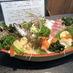 山芳亭 - 2019.7.2びっくり刺身定食1日限定2食税込1,000円！舟盛りアップ！