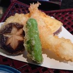 北乃家 - 定食の天ぷら