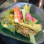 北乃家 - 定食の海鮮サラダ