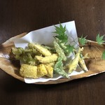 かたつむり - 野菜の天ぷら