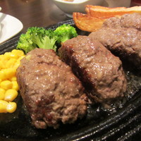 大井町銭場精肉店 - ダブルハンバーグランチ