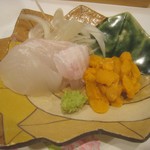 うを徳 - 淡路産ホシガレイ、礼文産馬糞雲丹