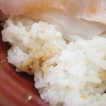 魚河岸のすし　えびす - ご飯は冷たい寿司飯です