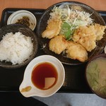 きりかぶ亭 - 鶏天定食　860円