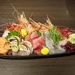 名古屋コーチン 個室居酒屋 杏 - 季節の鮮魚 豪華五点盛り合わせ