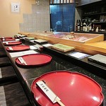 京極寿司 - 店内は結構高級感。