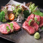 Yakitori Kushiroku - 特選牛の炙りステーキ