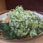 そばの神田 東一屋 - さらに #食べログ的に撮るとこうなる。
      見よ！  
      この春菊天！  