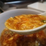 生ホルモン処 おさむちゃん。 - 〆はピリ辛玉子スープ！
      これを飲むだけでも値打ちありますわ！