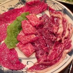 まんてん - 誕生日バージョン肉盛り合わせ