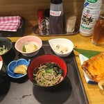 Izakaya kampai - サーモンのハラス焼きセット 通常800円(税込)オープン1週間限定  500円(税込)