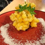 雨ノチ晴レル家 - 県産スイートコーンの天ぷら