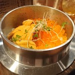 雨ノチ晴レル家 - 釜めし　うに＆いくら