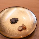 柚木元 - 2019.7 千曲川天然スッポンの肝と白子の藁スモーク