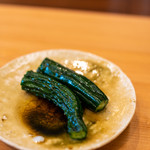 柚木元 - 2019.7 香の物（間引きキュウリの芥子漬け）