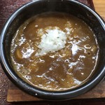 つけ麺　いちりん - カレーつけ汁熱々でまだボコボコと煮え立ってます！